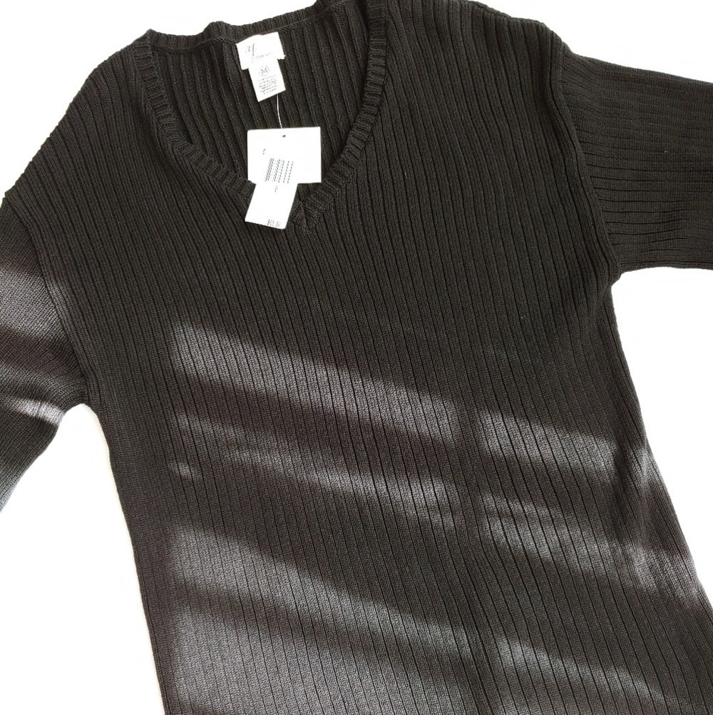 NWT Andrea Bovine Ribbed Sweater M